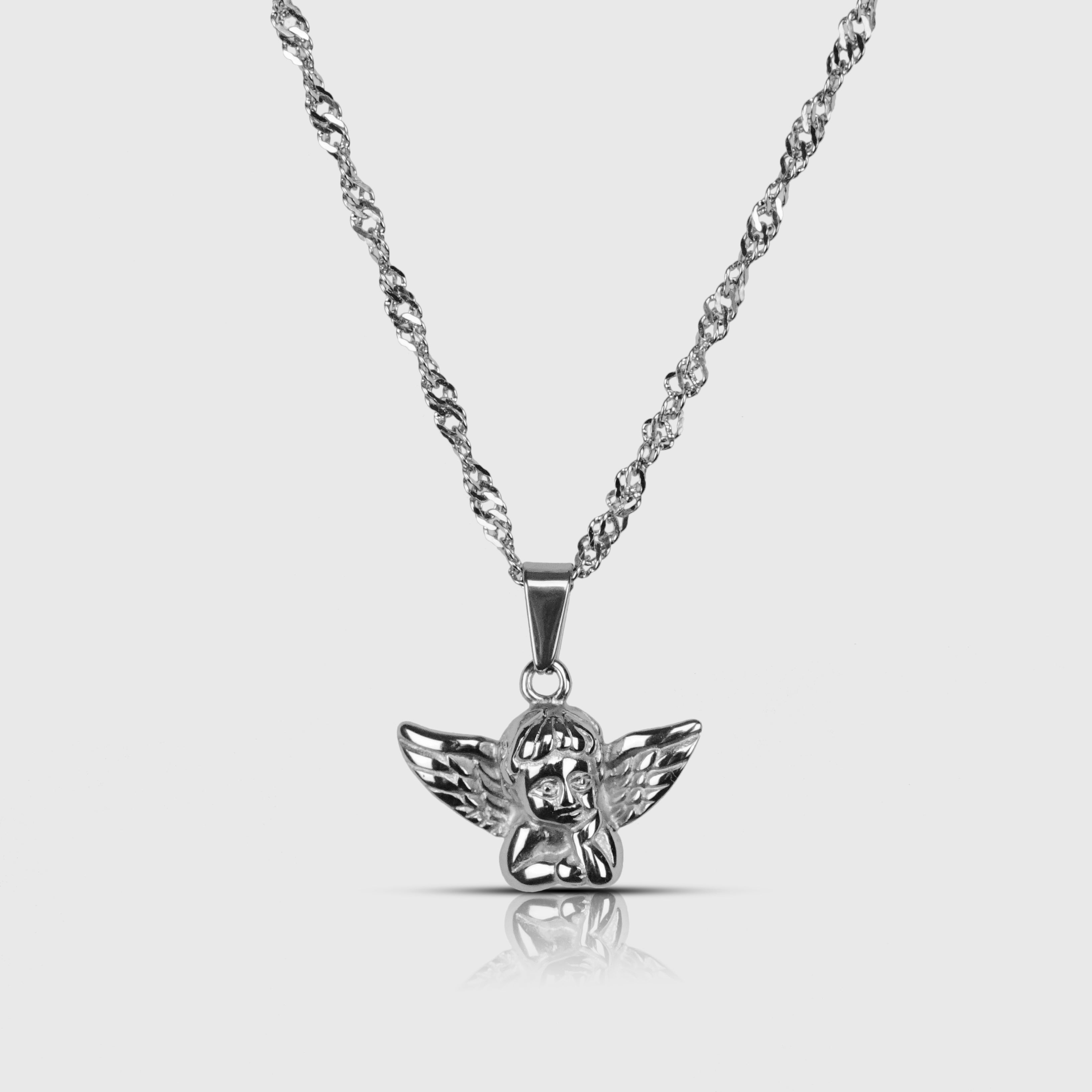 ANGEL NECKLACE - SILVER TONE