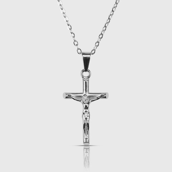 Crucifix Halskæde - Sølvfarvet