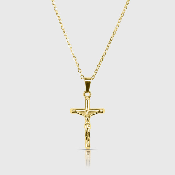 CRUCIFIX HALSKÆDE - GULD