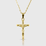 Crucifix Halskæde - 18k Guldbelagt
