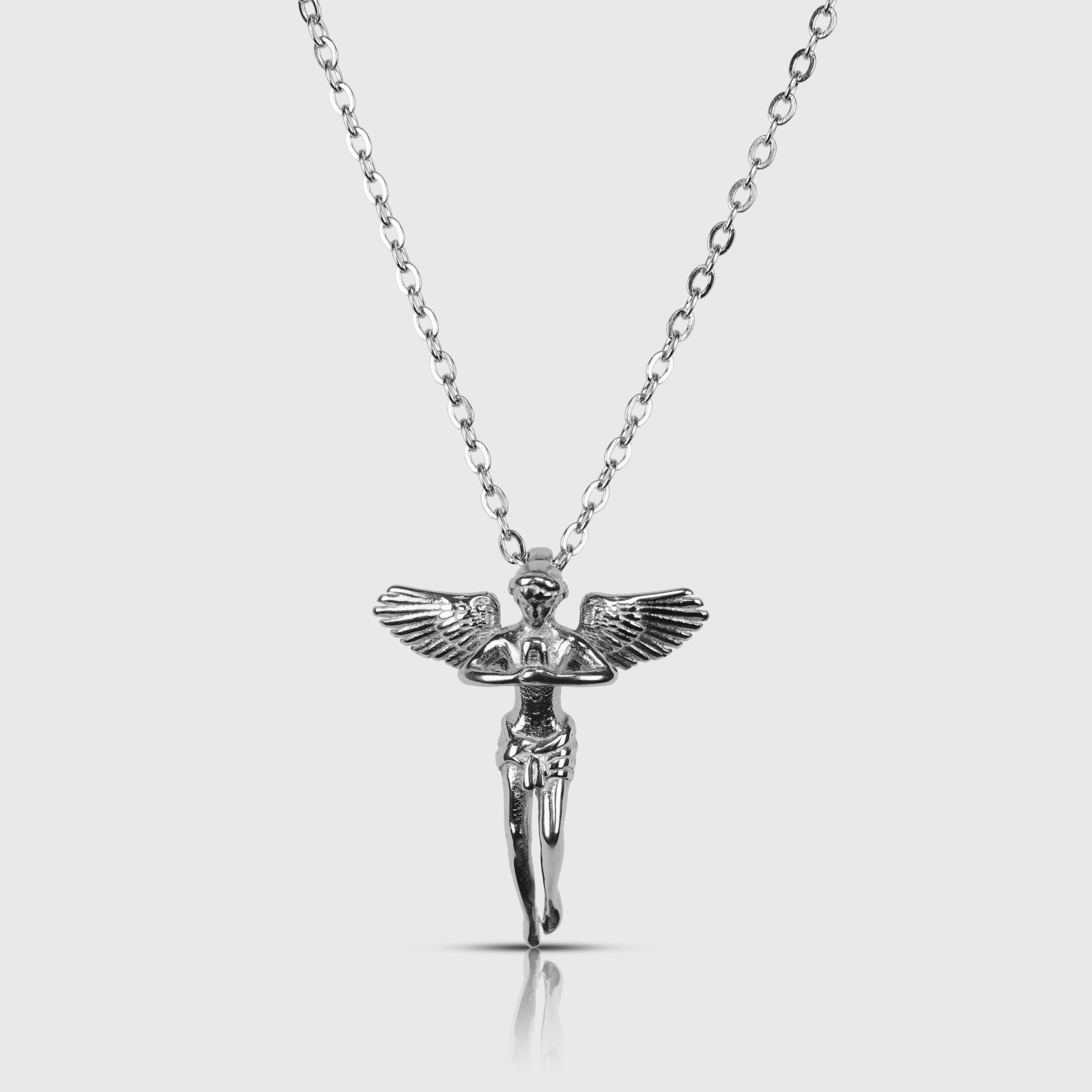 FLYING ANGEL NECKLACE - SILVER TONE